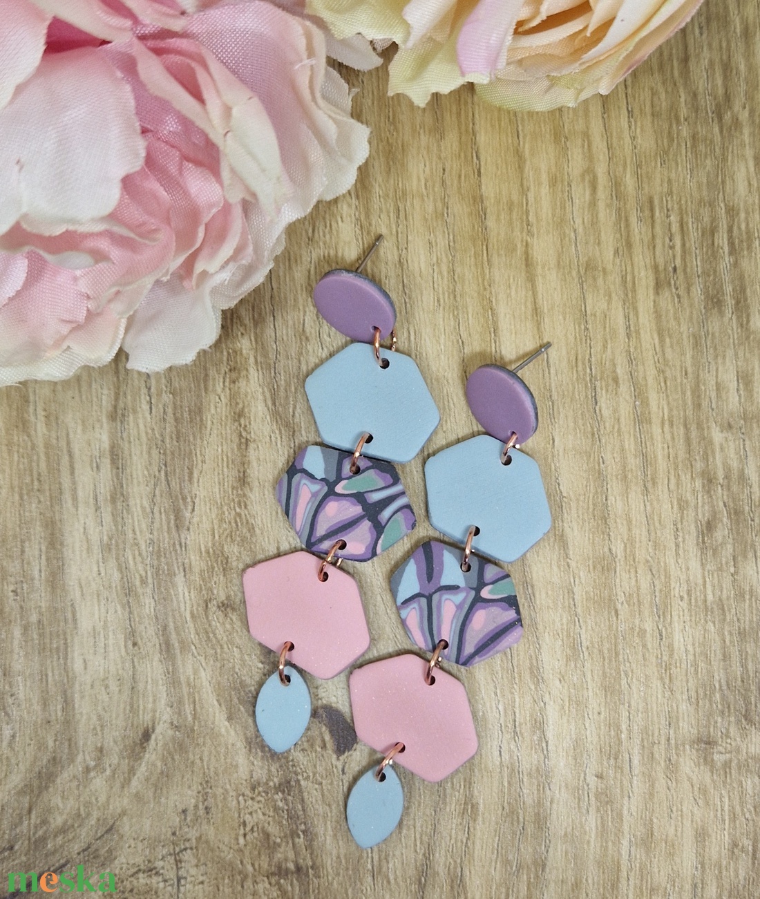Tavaszi kaleidoszkóp mintás, pink, kék, lila lógós süthető gyurma fülbevaló. Polymer clay. Ajándék nőknek, lányoknak. - ékszer - fülbevaló - lógó fülbevaló - Meska.hu Tavaszi kaleidoszkóp mintás, pink, kék, lila lógós süthető gyurma fülbevaló. Polymer clay. Ajándék nőknek, lányoknak. - ékszer - fülbevaló - lógó fülbevaló - Meska.hu