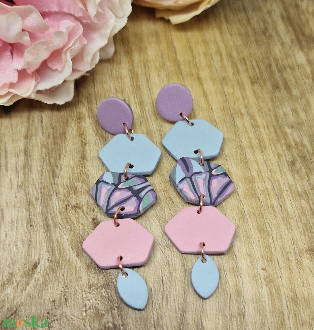 Tavaszi kaleidoszkóp mintás, pink, kék, lila lógós süthető gyurma fülbevaló. Polymer clay. Ajándék nőknek, lányoknak. - ékszer - fülbevaló - lógó fülbevaló - Meska.hu Tavaszi kaleidoszkóp mintás, pink, kék, lila lógós süthető gyurma fülbevaló. Polymer clay. Ajándék nőknek, lányoknak. - ékszer - fülbevaló - lógó fülbevaló - Meska.hu