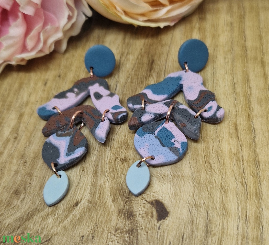 Márvány hatású mintás, pink, kék, szürke, zöld hosszú süthető gyurma fülbevaló. Polymer clay - ékszer - fülbevaló - lógó fülbevaló - Meska.hu Márvány hatású mintás, pink, kék, szürke, zöld hosszú süthető gyurma fülbevaló. Polymer clay - ékszer - fülbevaló - lógó fülbevaló - Meska.hu