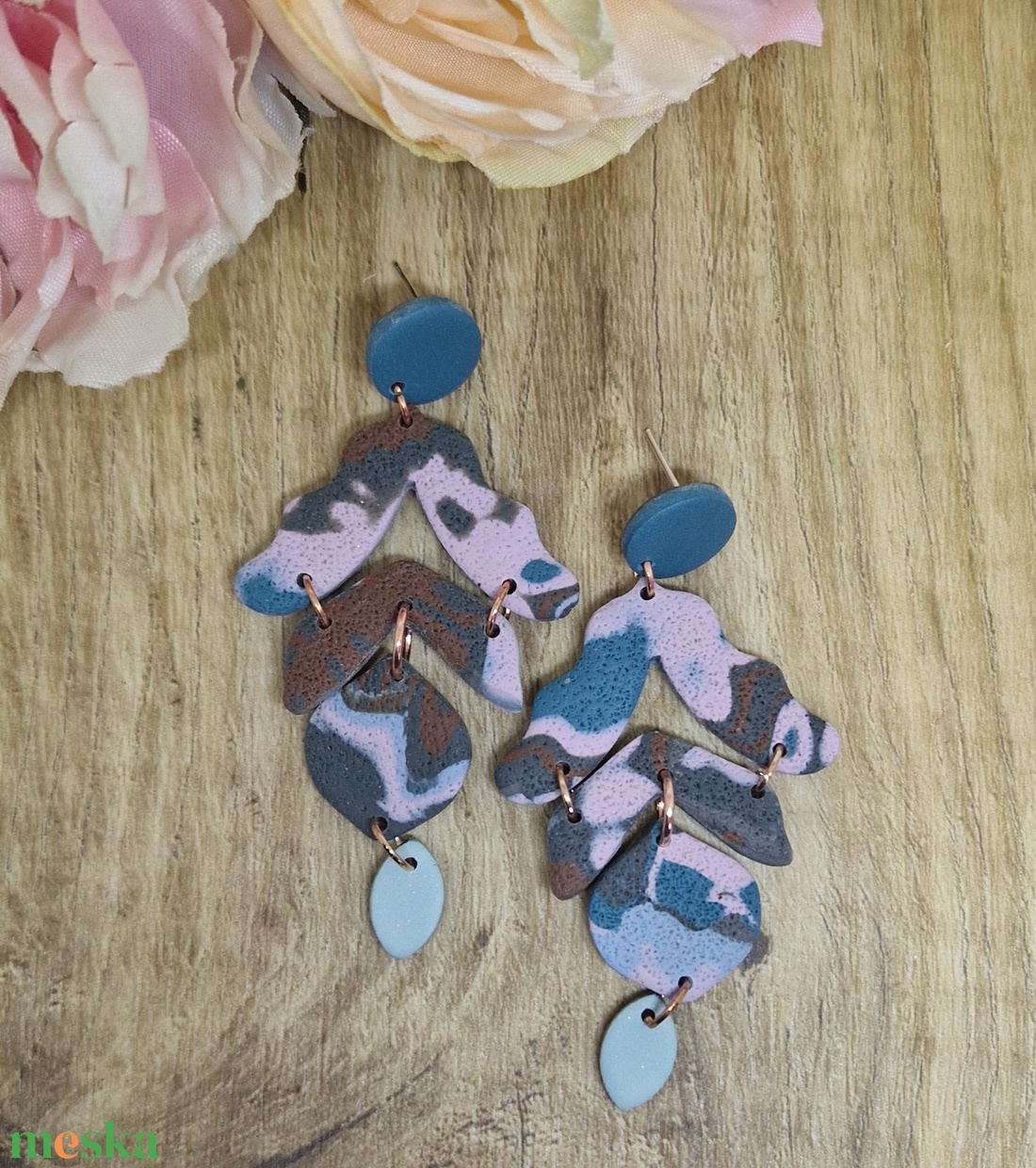 Márvány hatású mintás, pink, kék, szürke, zöld hosszú süthető gyurma fülbevaló. Polymer clay - ékszer - fülbevaló - lógó fülbevaló - Meska.hu Márvány hatású mintás, pink, kék, szürke, zöld hosszú süthető gyurma fülbevaló. Polymer clay - ékszer - fülbevaló - lógó fülbevaló - Meska.hu