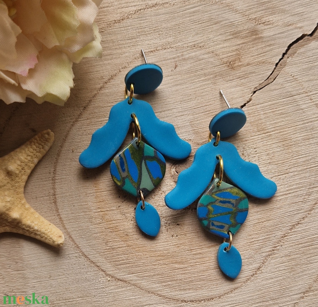 Hosszú, türkiz, kék, zöld, arany, szürke süthető gyurma, fülbevaló márványos mintával. Polymer clay ékszer. Ajándék. - ékszer - fülbevaló - lógó fülbevaló - Meska.hu Hosszú, türkiz, kék, zöld, arany, szürke süthető gyurma, fülbevaló márványos mintával. Polymer clay ékszer. Ajándék. - ékszer - fülbevaló - lógó fülbevaló - Meska.hu
