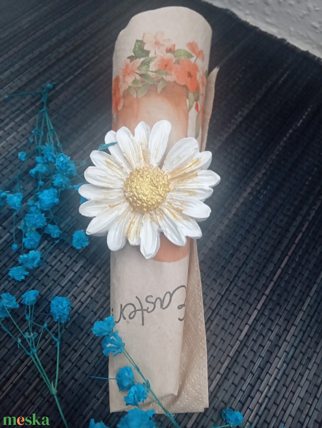 Margaréta szalvétagyűrű szett  6 db - otthon & életmód - konyhafelszerelés, tálalás - tálalás - szalvétatartó, szalvétagyűrű - Meska.hu