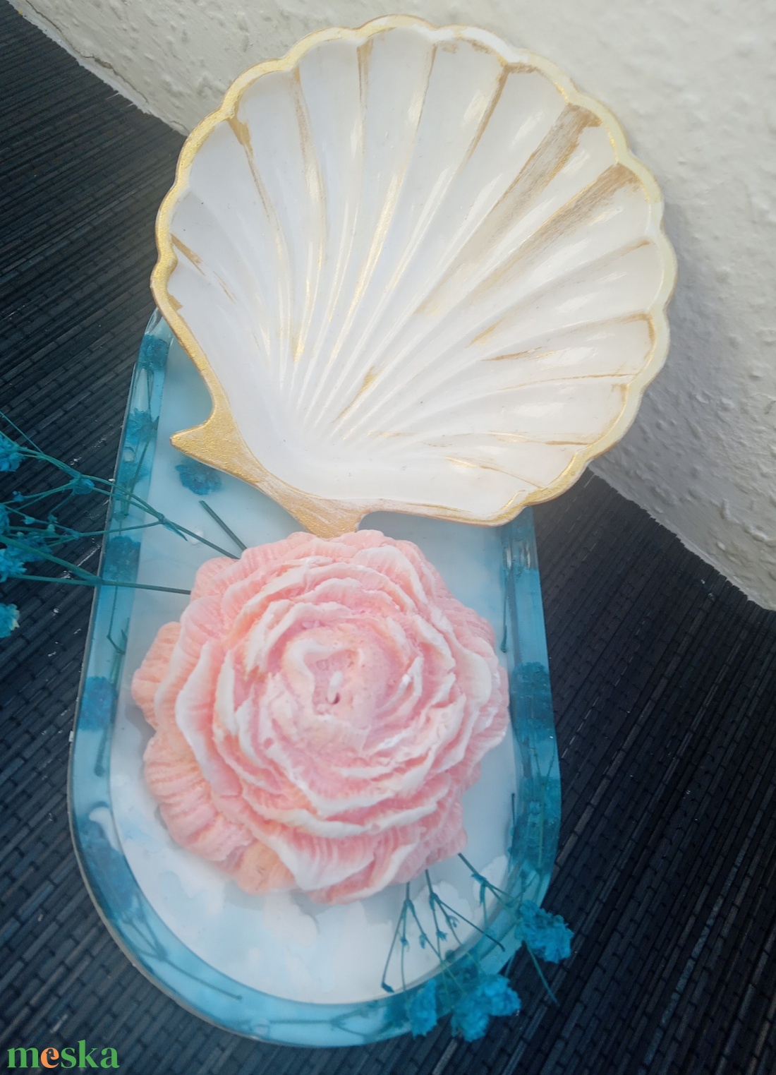 Kagylóba zárt szerettet  - esküvő - dekoráció - gyertya & gyertyatartó - Meska.hu