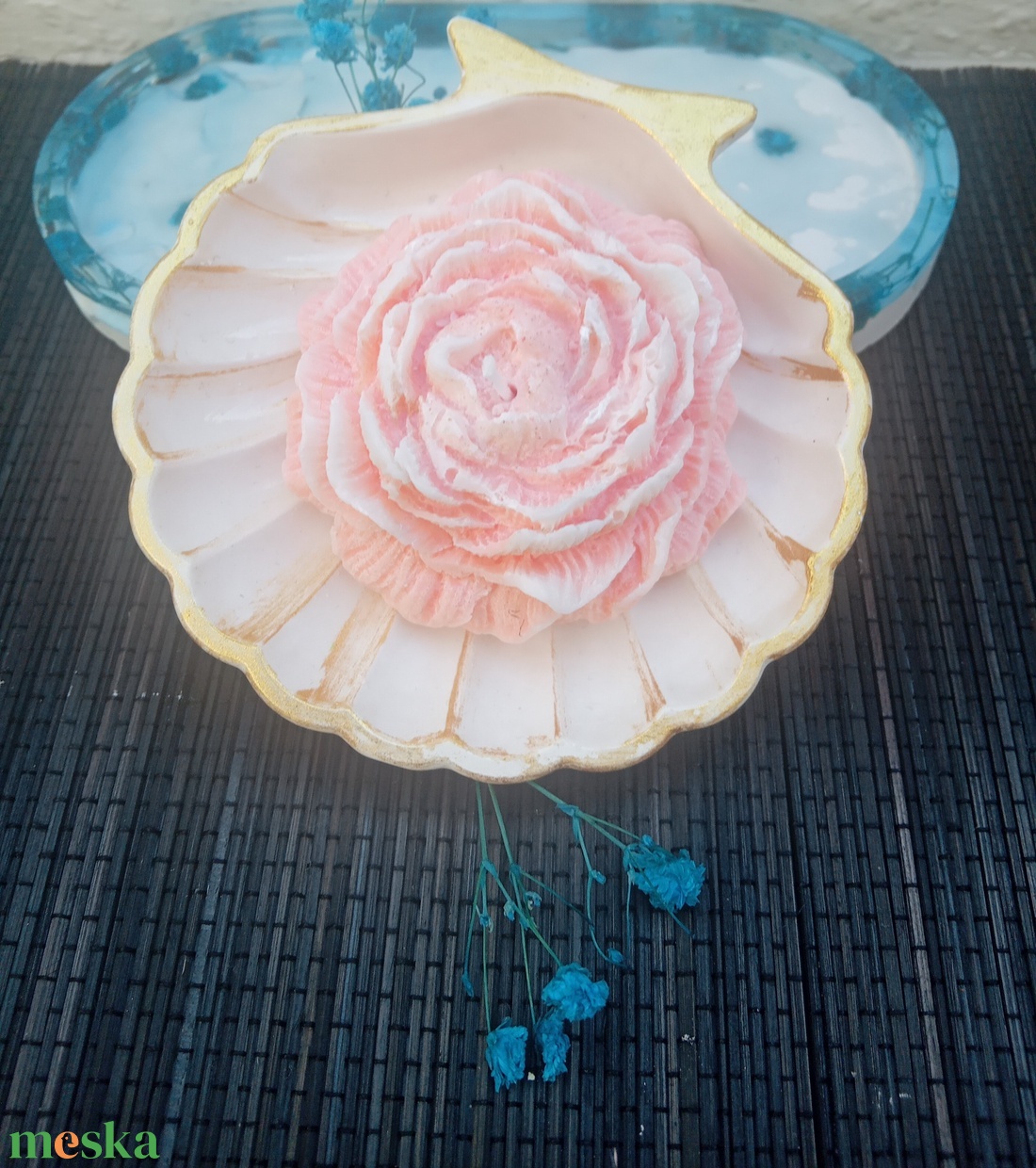 Kagylóba zárt szerettet  - esküvő - dekoráció - gyertya & gyertyatartó - Meska.hu