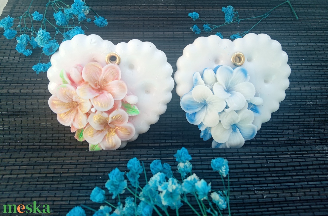 M.N Anyák napi köszönöajándék illatgyertya  virágal Cseresznyevirág  - esküvő - dekoráció - esküvői gyertya - Meska.hu