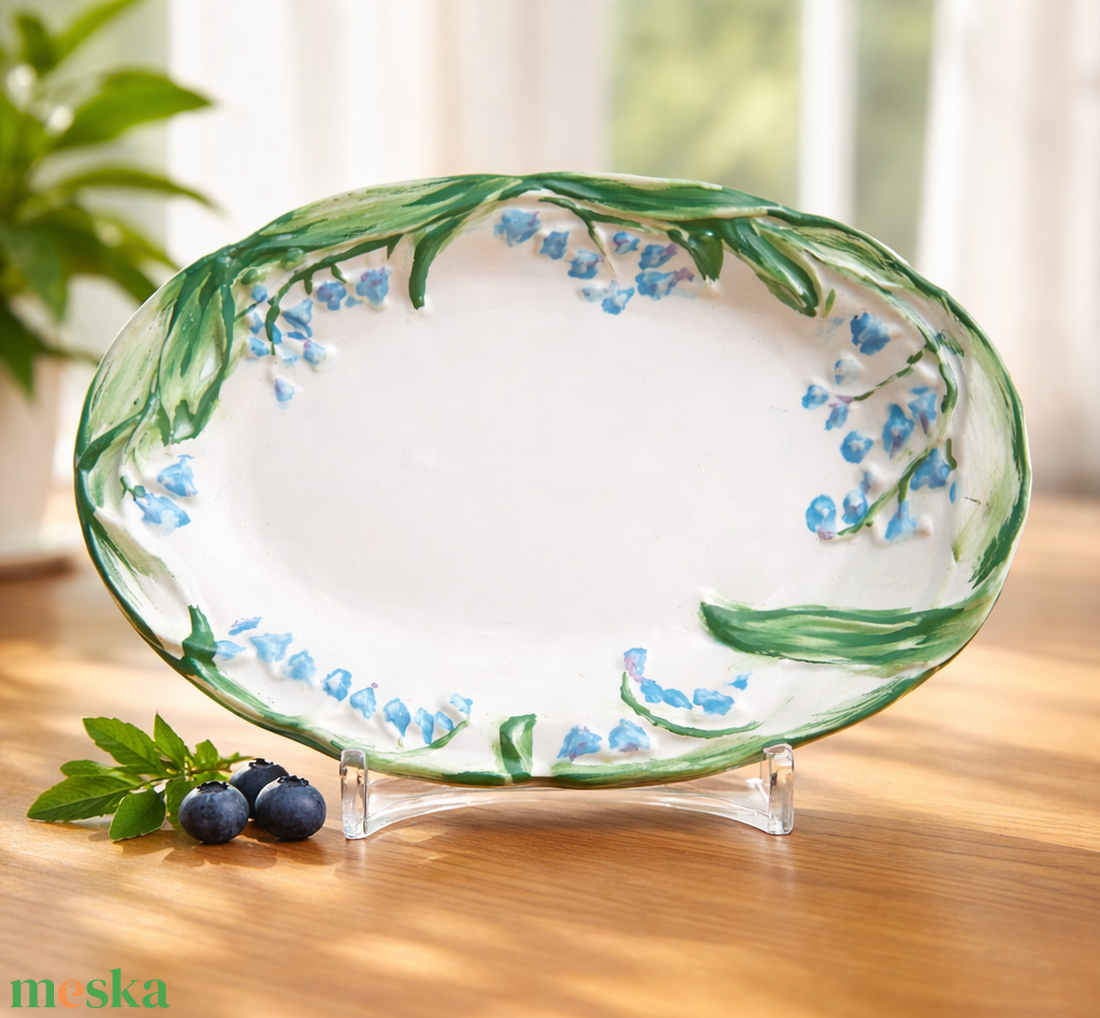 Gyöngyvirág dekorációs tál  - otthon & életmód - virágdekoráció - virágdíszek - asztali virágdísz - Meska.hu