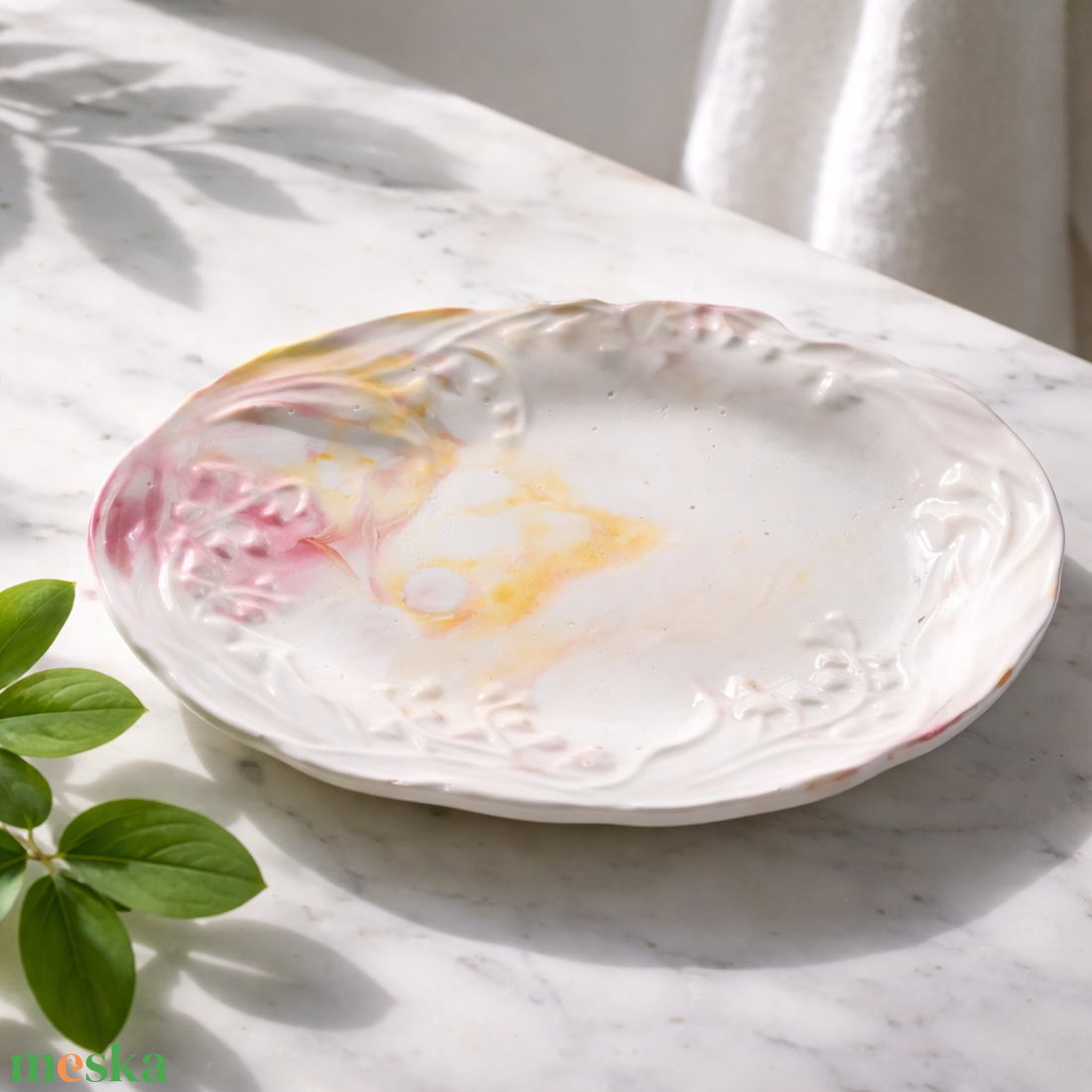 Gyöngyvirág dekorációs tál  - otthon & életmód - virágdekoráció - virágdíszek - asztali virágdísz - Meska.hu