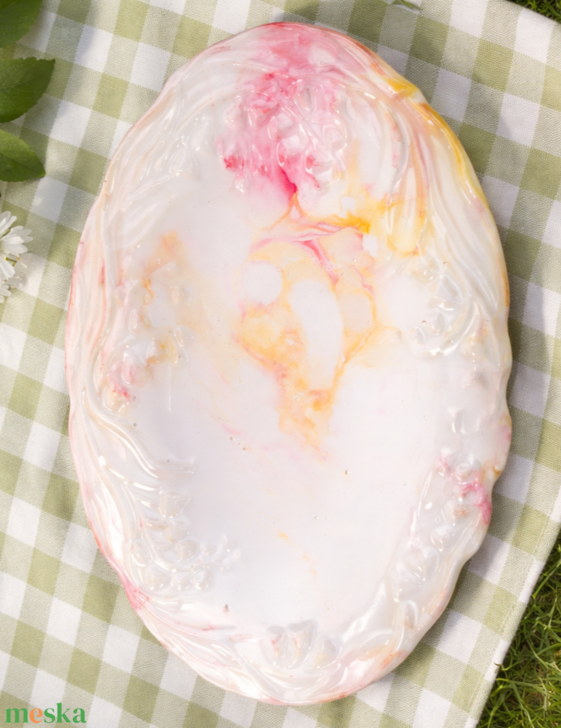 Gyöngyvirág dekorációs tál  - otthon & életmód - virágdekoráció - virágdíszek - asztali virágdísz - Meska.hu