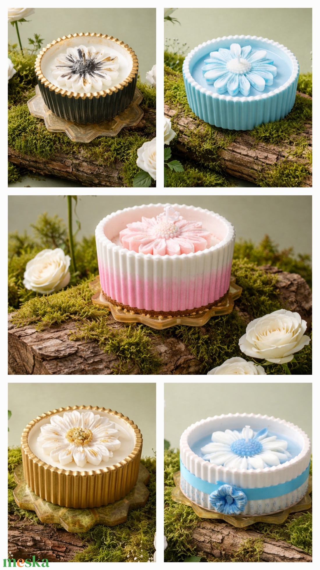 Margaréta gyertya  - esküvő - dekoráció - esküvői gyertyatartó - Meska.hu