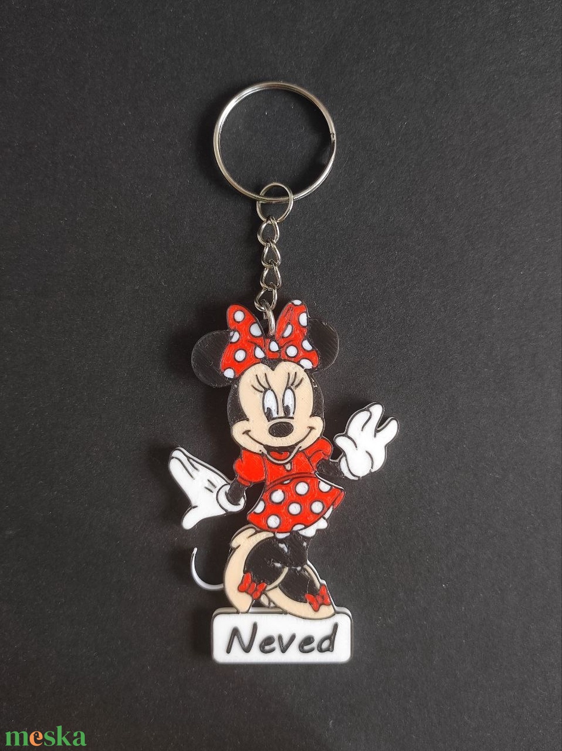 Egyedi neves Minnie egér kulcstartó - táska & tok - kulcstartó & táskadísz - kulcstartó - Meska.hu