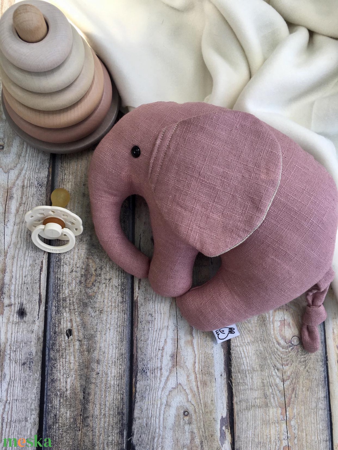 Rózsaszín elefánt - játék & sport - plüssállat & játékfigura - elefánt - Meska.hu