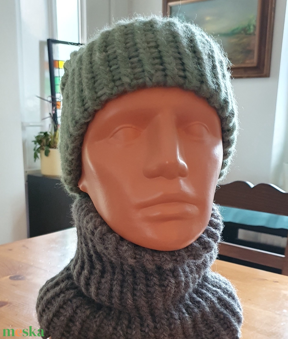 DROPS Wish gyapjú fonalból kézzel készült sapka-körsál szett bojttal - ruha & divat - sál, sapka, kendő - sapka & sál szett - Meska.hu