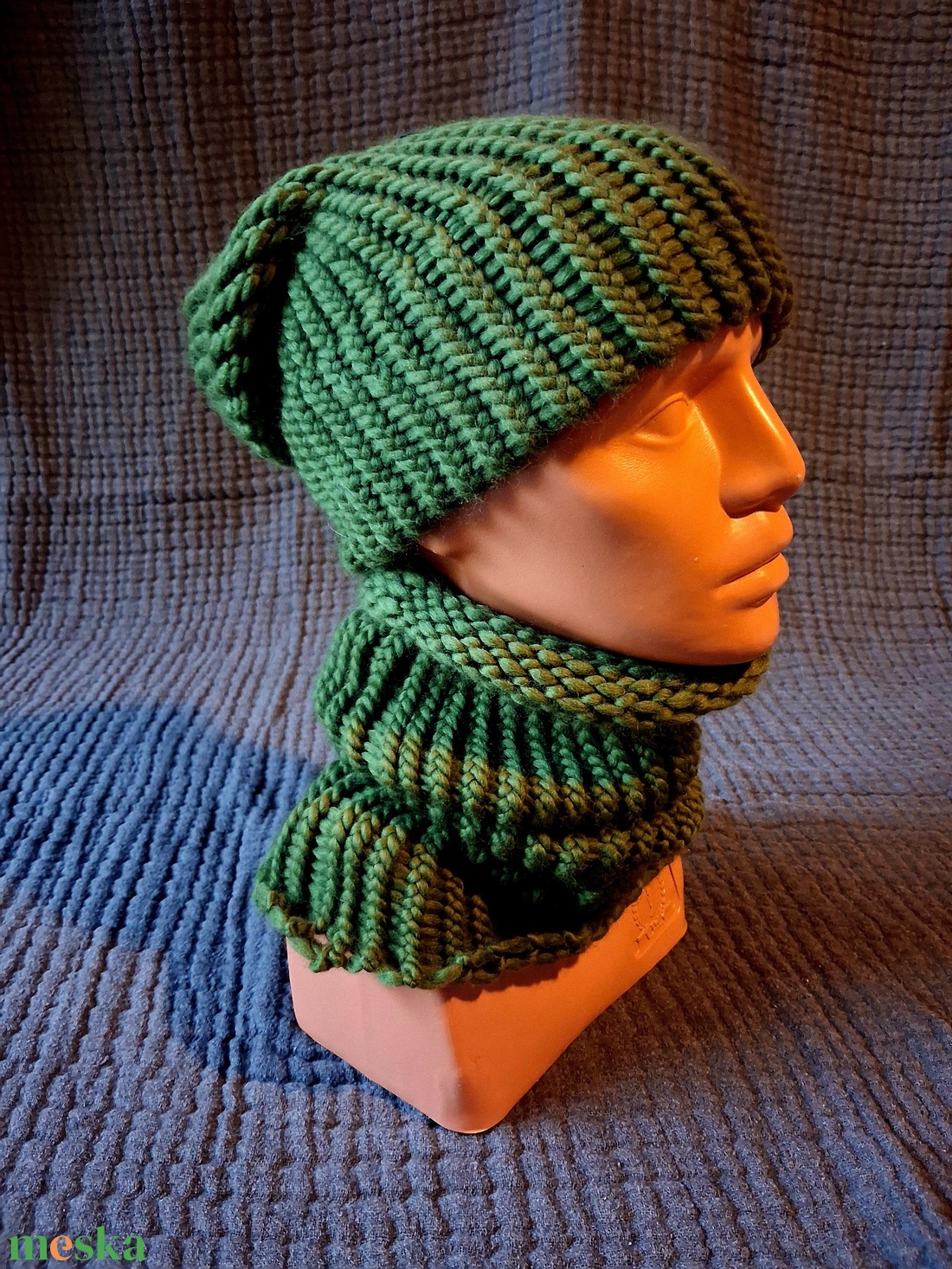 DHG Piuma Classics Ivy 100% extra finom merino gyapjú fonalból kézzel készült sapka-körsál szett  - ruha & divat - sál, sapka, kendő - sapka & sál szett - Meska.hu