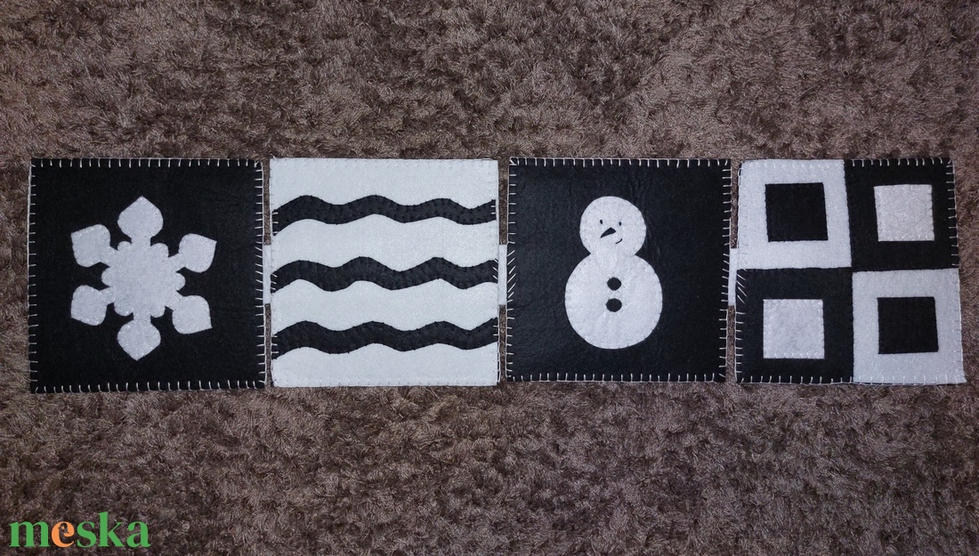 Kontrasztos babakönyv - játék & sport - textilkönyv & babakönyv - Meska.hu