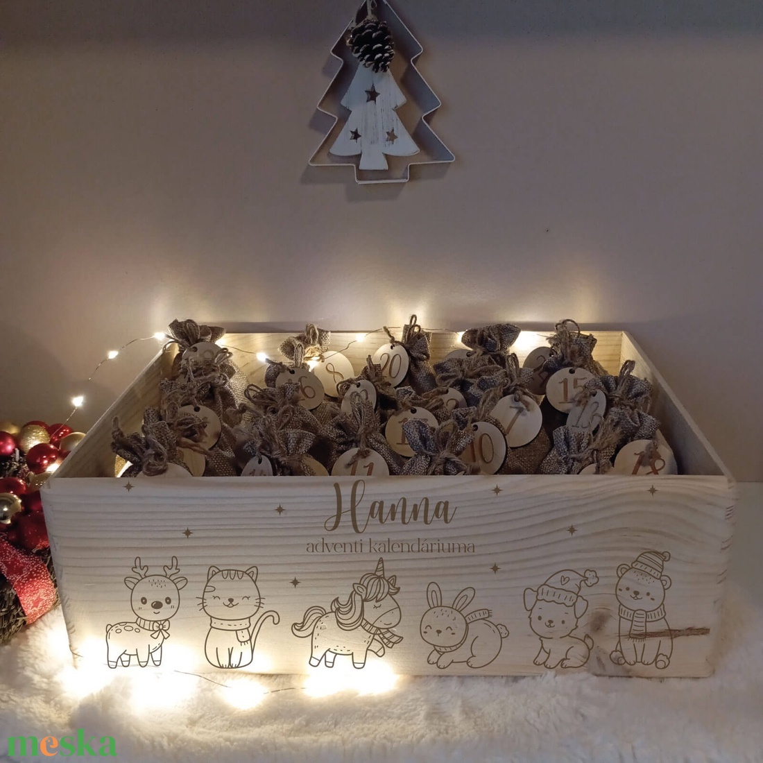 Adventi naptár- láda állatkákkal - karácsony - adventi díszek - adventi naptár - Meska.hu Adventi naptár- láda állatkákkal - karácsony - adventi díszek - adventi naptár - Meska.hu