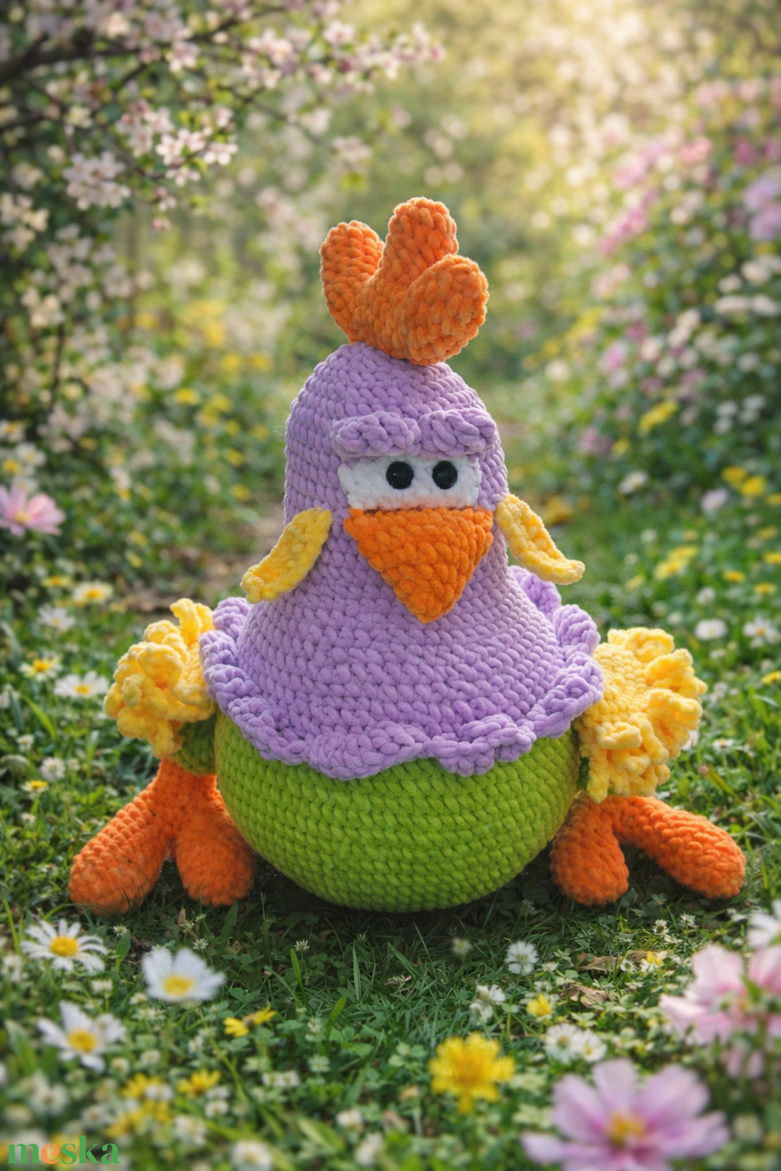 Óriási horgolt tyúk  - játék & sport - plüssállat & játékfigura - madár - Meska.hu