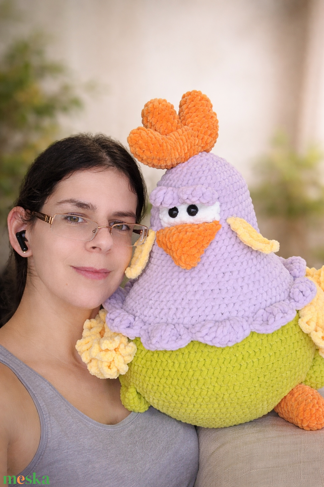 Óriási horgolt tyúk  - játék & sport - plüssállat & játékfigura - madár - Meska.hu