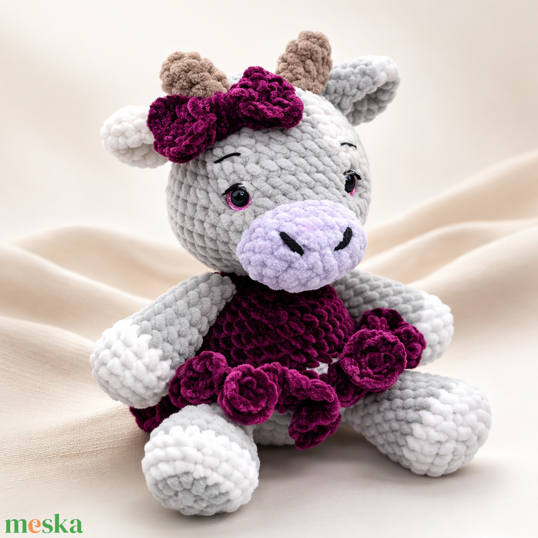 Puha Pille boci - játék & sport - plüssállat & játékfigura - boci, tehén - Meska.hu