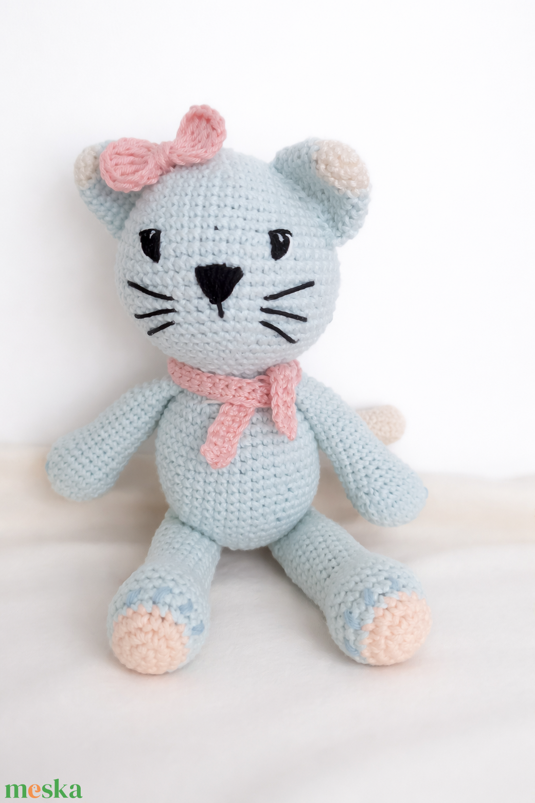 Horgolt cica - játék & sport - plüssállat & játékfigura - cica - Meska.hu