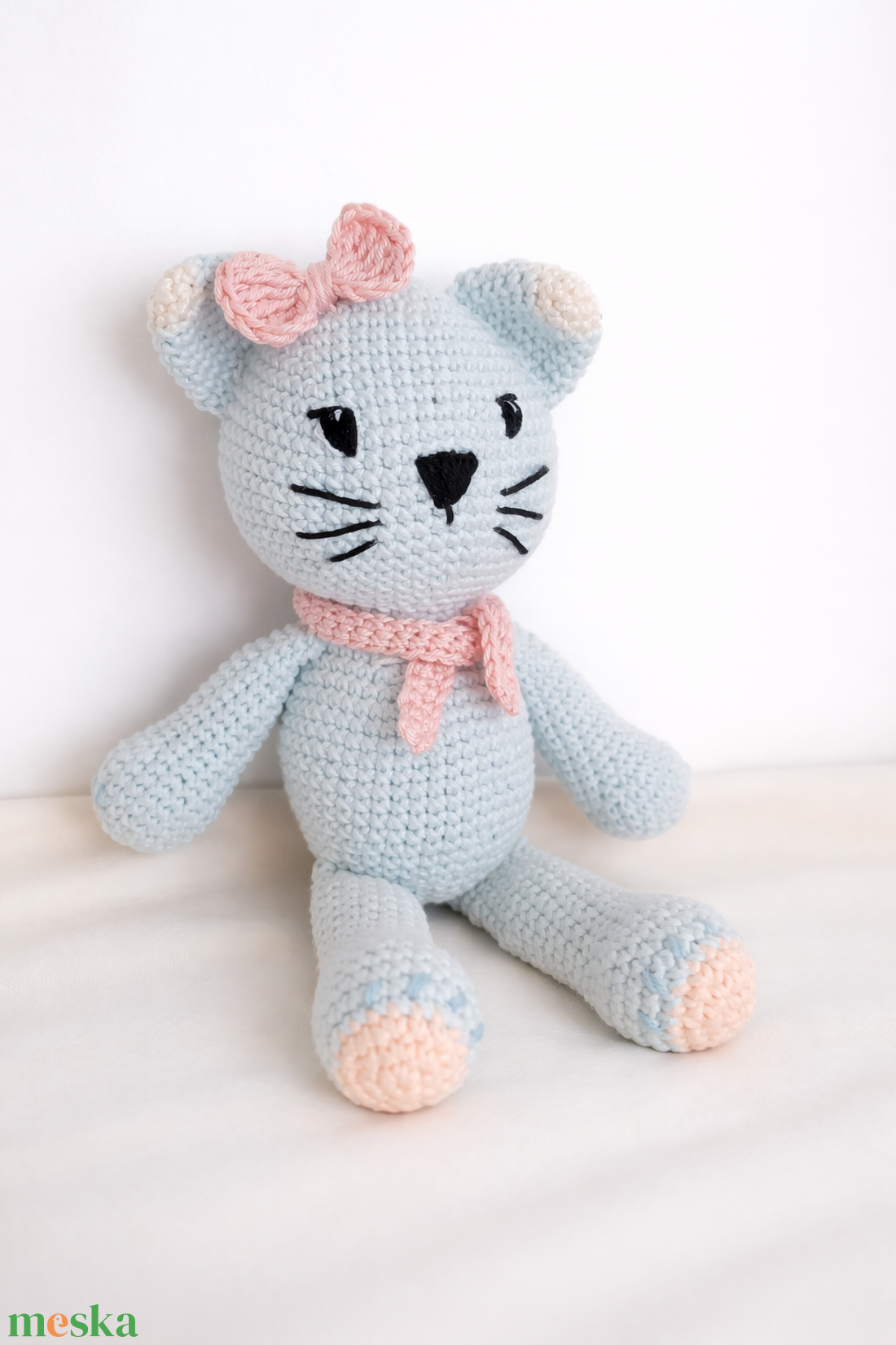 Horgolt cica - játék & sport - plüssállat & játékfigura - cica - Meska.hu