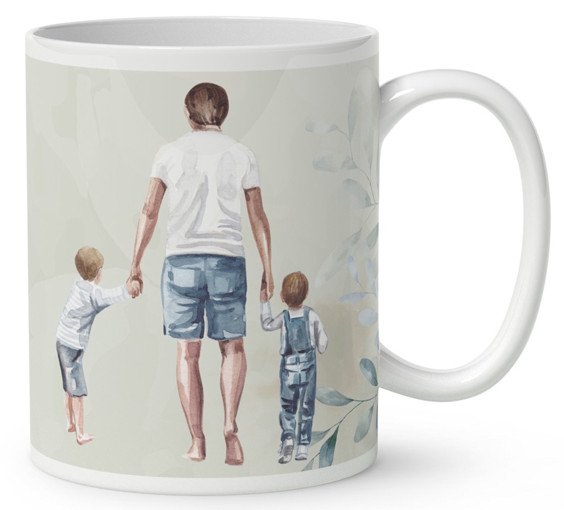 Kérd a neveddel - Apa és és a fiúk mintás bögre - otthon & életmód - konyhafelszerelés, tálalás - tálalás - bögre & csésze - Meska.hu