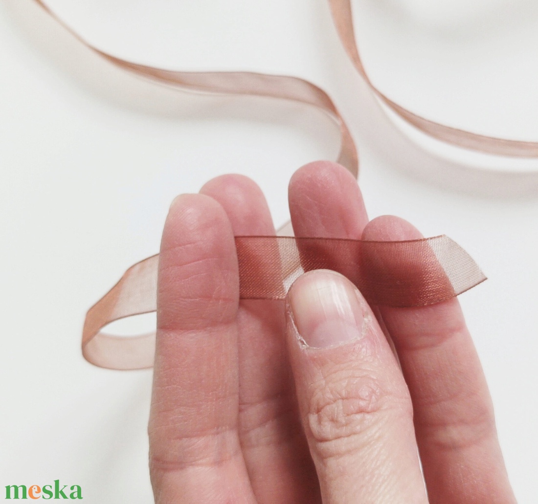 12 mm organza szalag (45 méteres tekercs) - kellékek & szerszámok - rövidáru - szalag, pánt - textilszalag - Meska.hu
