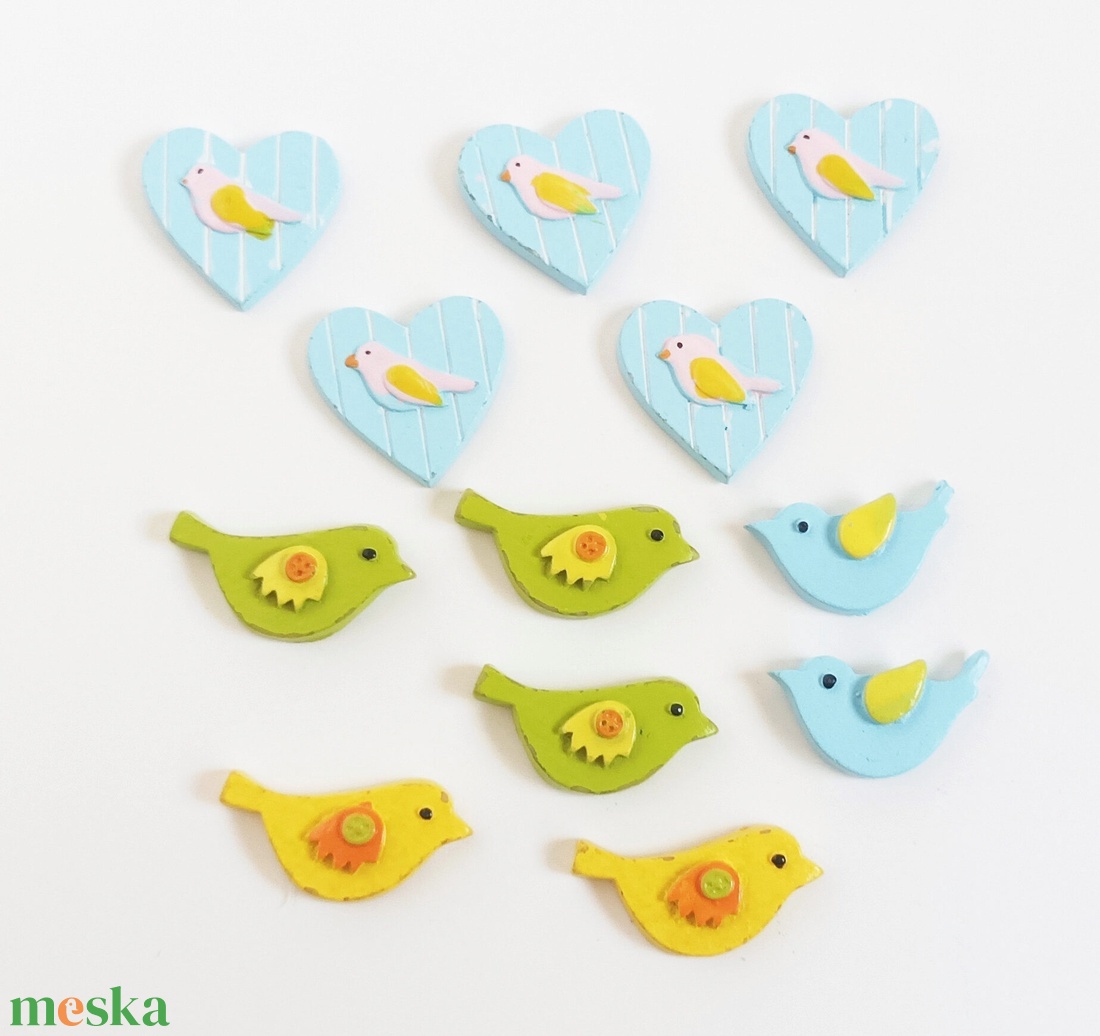 Madaras díszek 12 db - kellékek & szerszámok - dekorációs kellékek - figurák - Meska.hu Madaras díszek 12 db - kellékek & szerszámok - dekorációs kellékek - figurák - Meska.hu