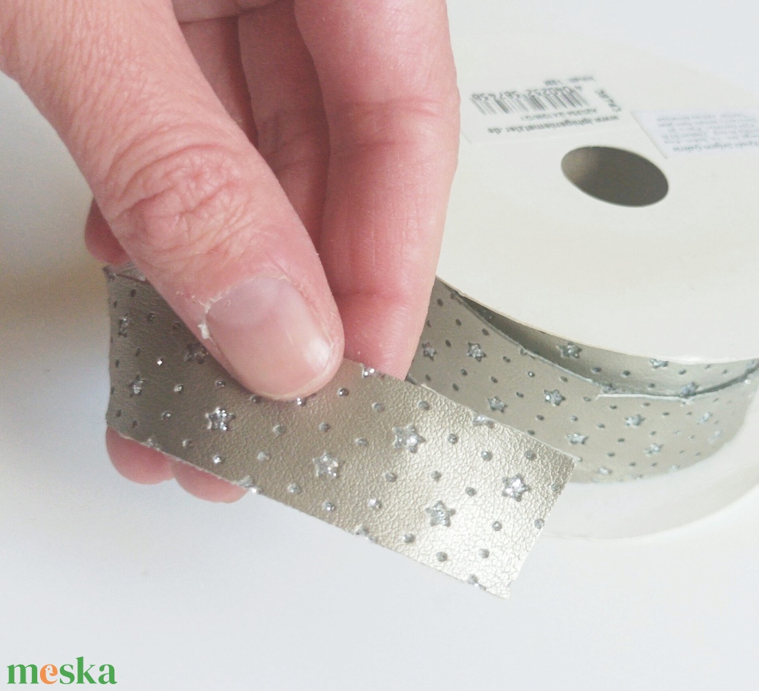 2 cm széles csillagos szalag  - kellékek & szerszámok - rövidáru - szalag, pánt - szatén szalag - Meska.hu