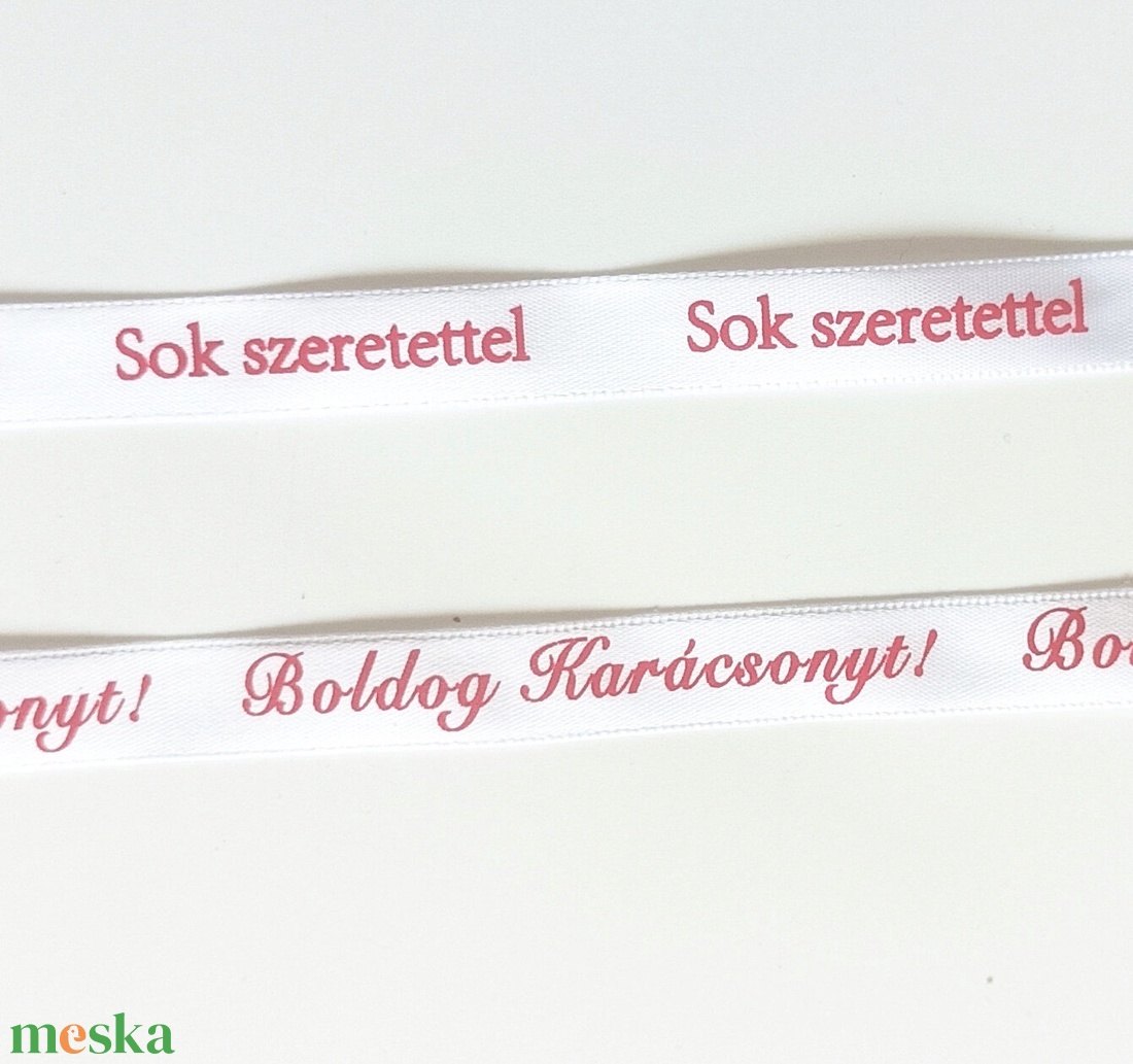 Boldog Karácsonyt! / Szeretettel szalag - kellékek & szerszámok - rövidáru - szalag, pánt - szatén szalag - Meska.hu Boldog Karácsonyt! / Szeretettel szalag - kellékek & szerszámok - rövidáru - szalag, pánt - szatén szalag - Meska.hu