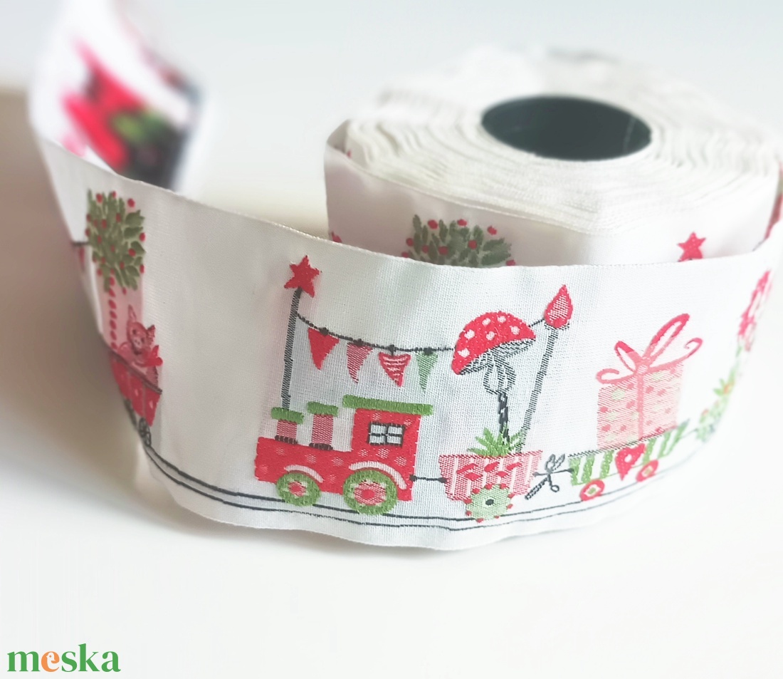 5 cm széles vonatos szalag - kellékek & szerszámok - rövidáru - szalag, pánt - textilszalag - Meska.hu 5 cm széles vonatos szalag - kellékek & szerszámok - rövidáru - szalag, pánt - textilszalag - Meska.hu