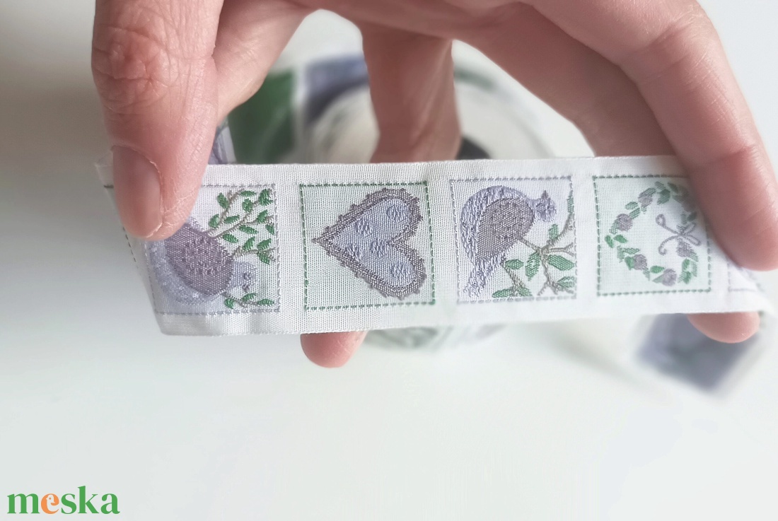 3 cm széles szives szalag  - kellékek & szerszámok - rövidáru - szalag, pánt - textilszalag - Meska.hu