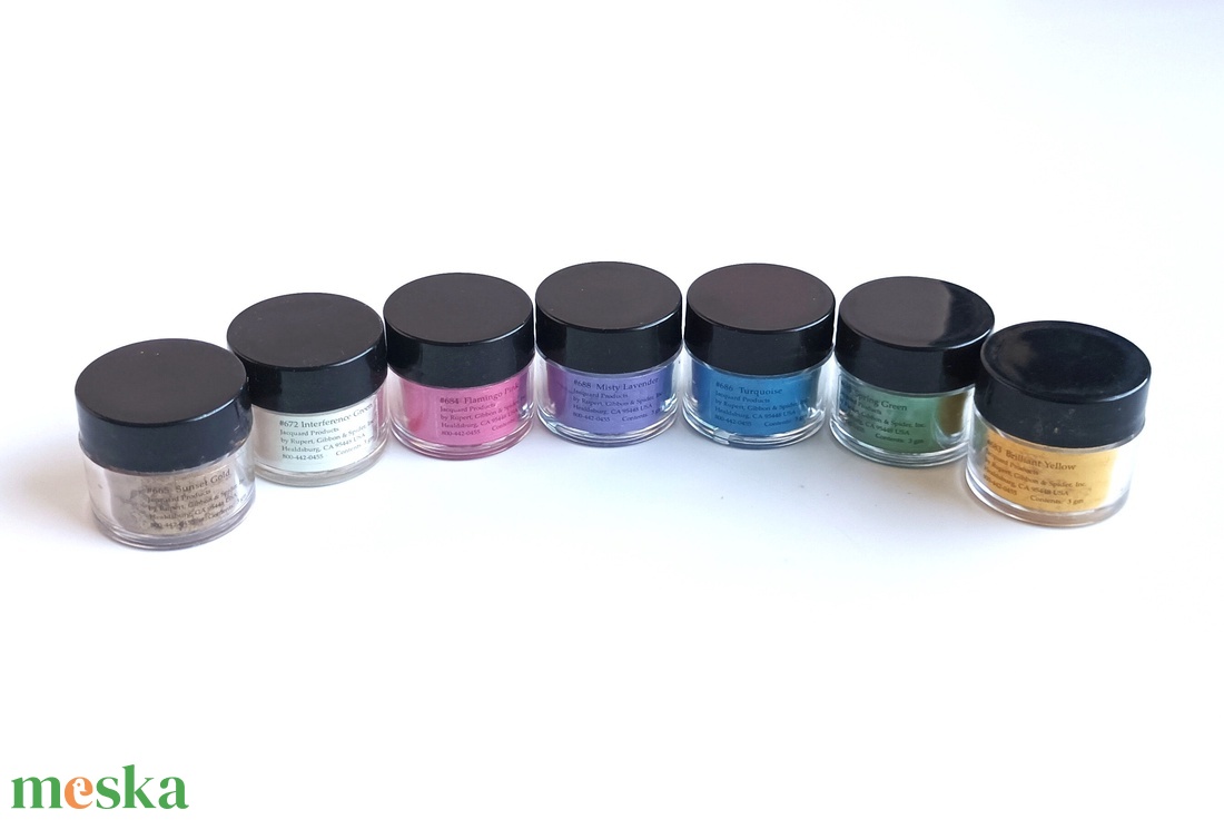Gyöngyház pigment készlet 7 színű - kellékek & szerszámok - dekorációs kellékek - egyéb kellékek - Meska.hu Gyöngyház pigment készlet 7 színű - kellékek & szerszámok - dekorációs kellékek - egyéb kellékek - Meska.hu