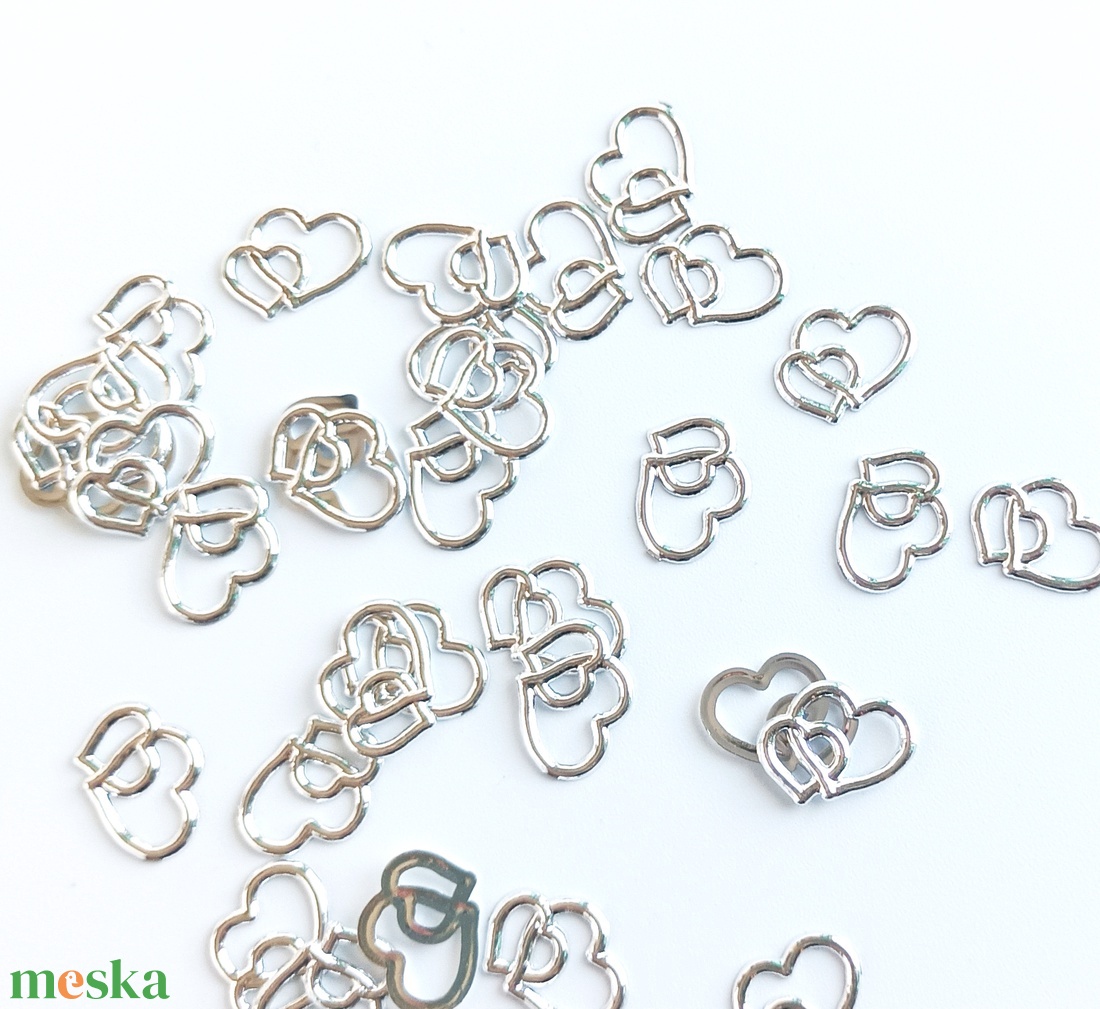 Szív mini dupla charm - kellékek & szerszámok - ékszerkellék - charmok - Meska.hu Szív mini dupla charm - kellékek & szerszámok - ékszerkellék - charmok - Meska.hu