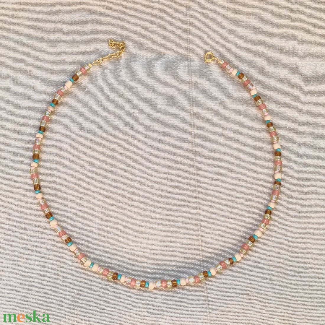Coast színes gyöngynyaklánc - ékszer - nyaklánc - gyöngyös nyaklánc - Meska.hu