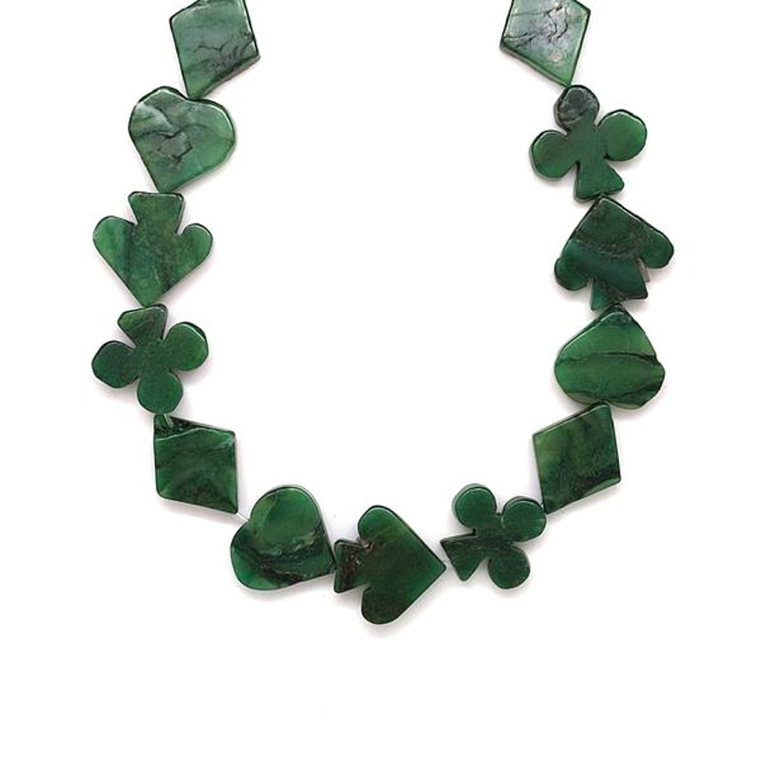 Jáde kanadai kártya forma 14-18mm ékszerkészítő alapanyag (füzér) - kellékek & szerszámok - ásvány alapanyag - ásványfüzér - Meska.hu