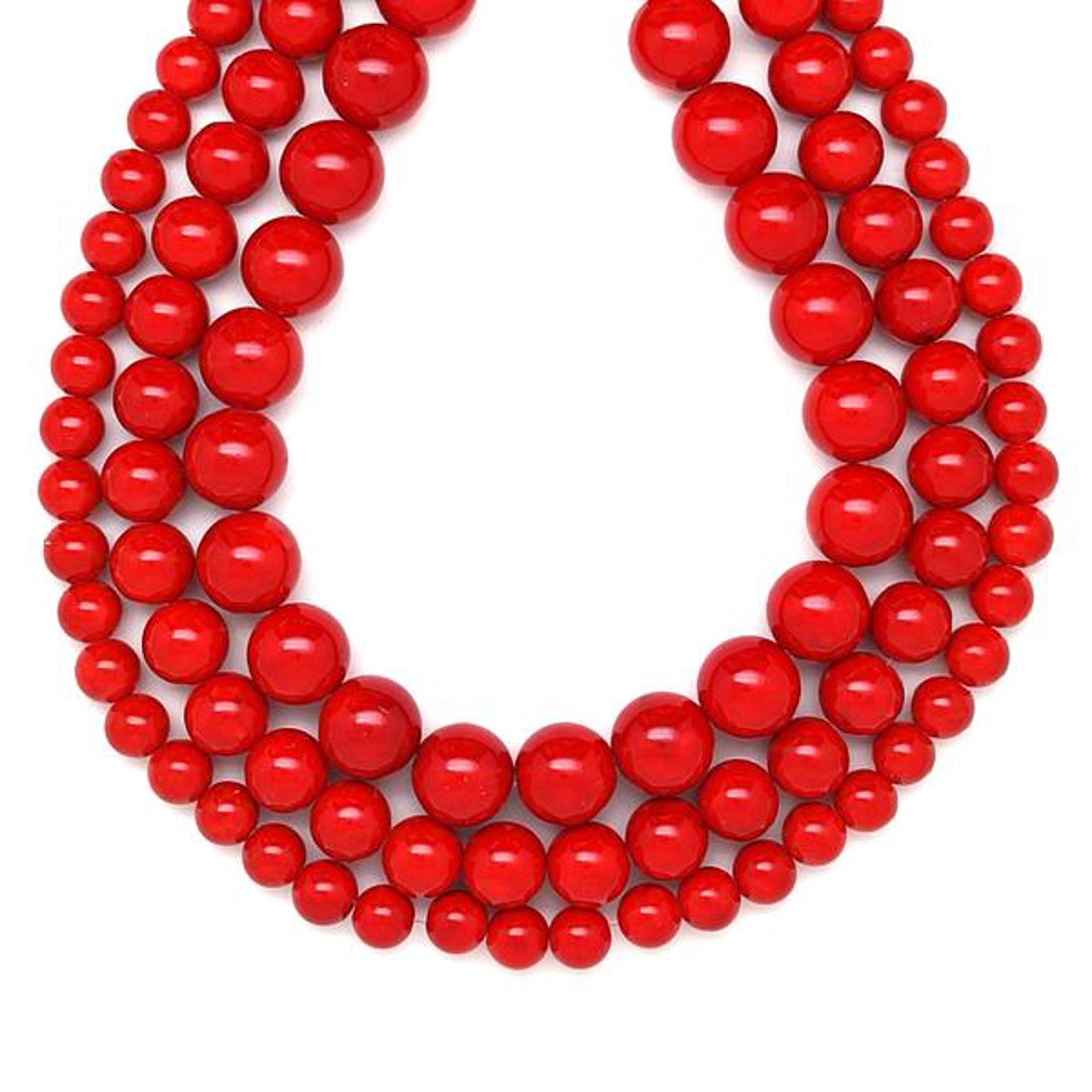 Jáde szinezett piros golyó 6-7mm  ékszerkészítő alapanyag (füzér) - kellékek & szerszámok - ásvány alapanyag - ásványfüzér - Meska.hu