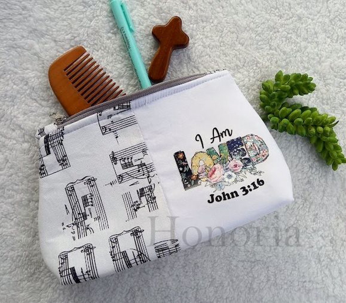 John 3:16 -türkiz pöttyös kistáska, neszesszer - táska & tok - neszesszer - Meska.hu