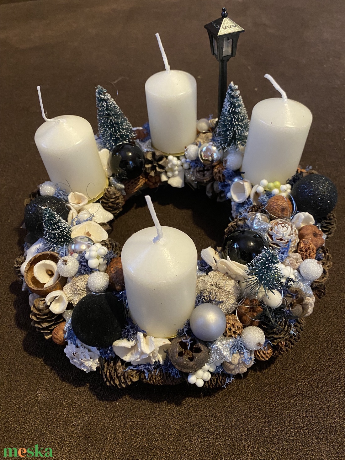 Adventi koszorú fekete- fehér - karácsony - adventi díszek - adventi koszorú - Meska.hu Adventi koszorú fekete- fehér - karácsony - adventi díszek - adventi koszorú - Meska.hu