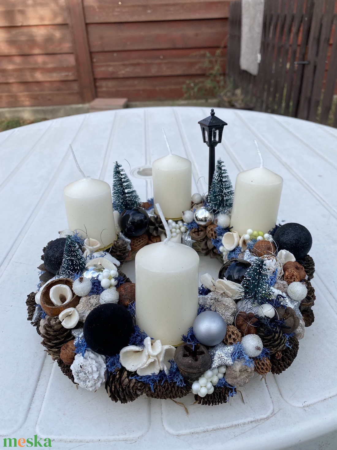 Adventi koszorú fekete- fehér - karácsony - adventi díszek - adventi koszorú - Meska.hu Adventi koszorú fekete- fehér - karácsony - adventi díszek - adventi koszorú - Meska.hu