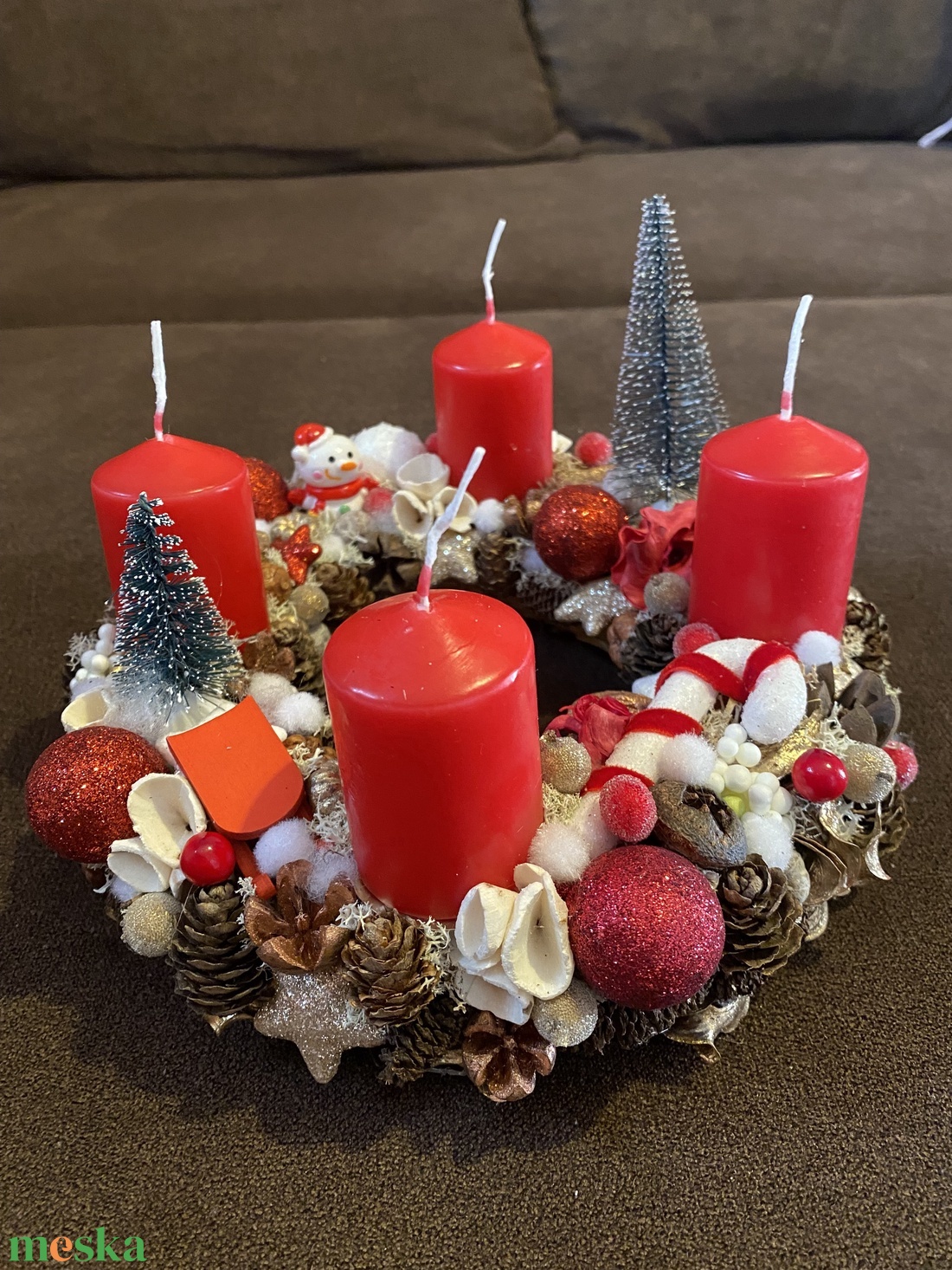 Piros adventi koszorú - karácsony - adventi díszek - adventi koszorú - Meska.hu Piros adventi koszorú - karácsony - adventi díszek - adventi koszorú - Meska.hu