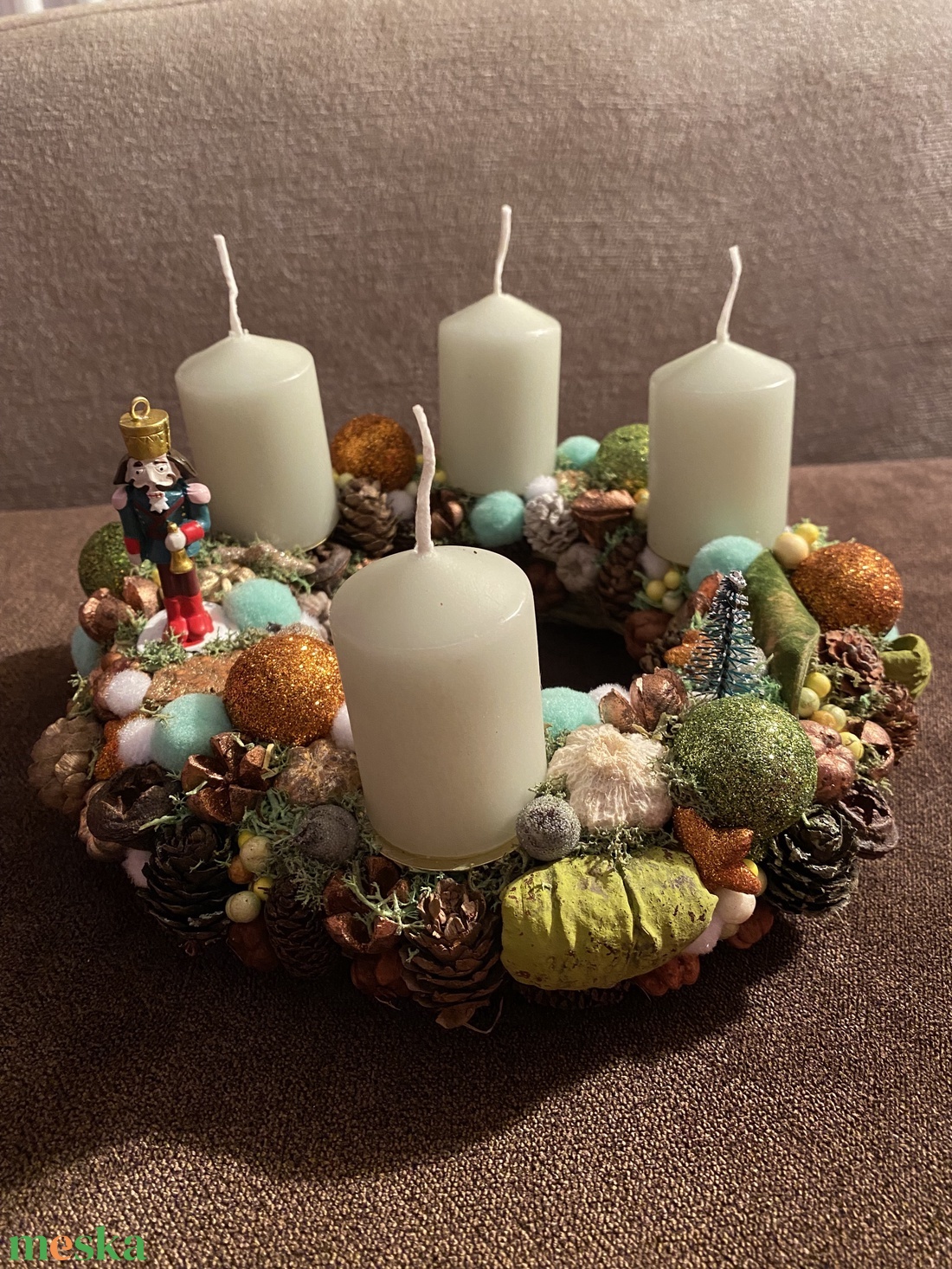 Diótörős adventi koszorú - karácsony - adventi díszek - adventi koszorú - Meska.hu Diótörős adventi koszorú - karácsony - adventi díszek - adventi koszorú - Meska.hu