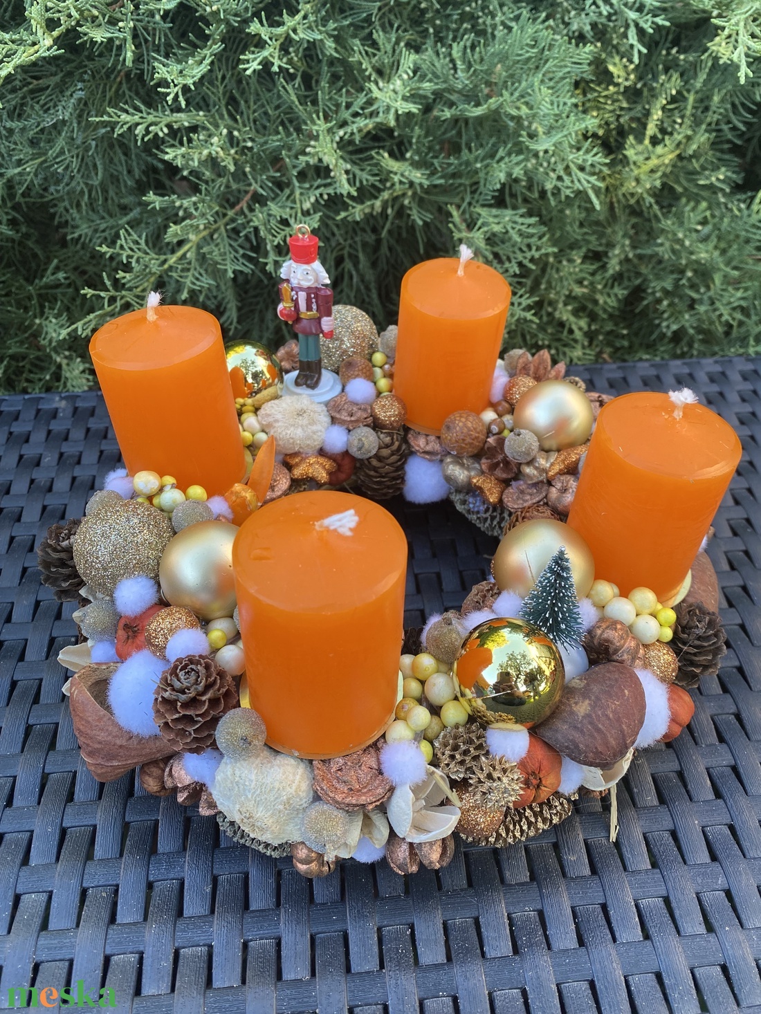 Diótörős adventi koszorú - karácsony - adventi díszek - adventi koszorú - Meska.hu Diótörős adventi koszorú - karácsony - adventi díszek - adventi koszorú - Meska.hu