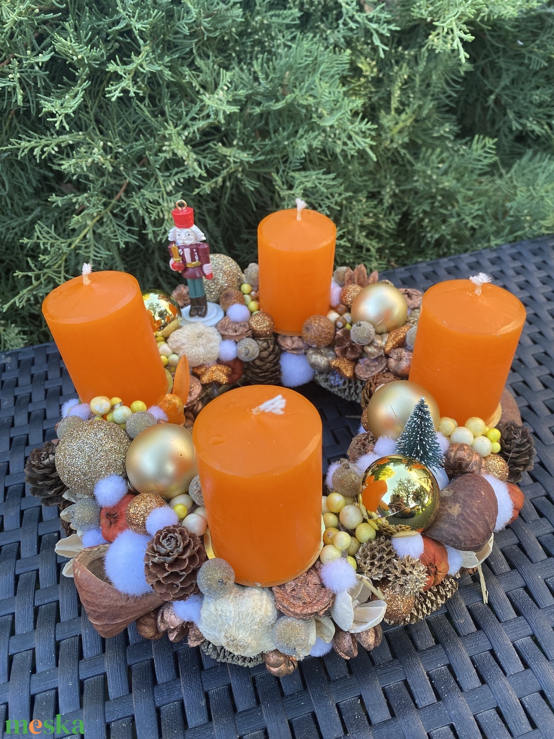 Diótörős adventi koszorú - karácsony - adventi díszek - adventi koszorú - Meska.hu Diótörős adventi koszorú - karácsony - adventi díszek - adventi koszorú - Meska.hu