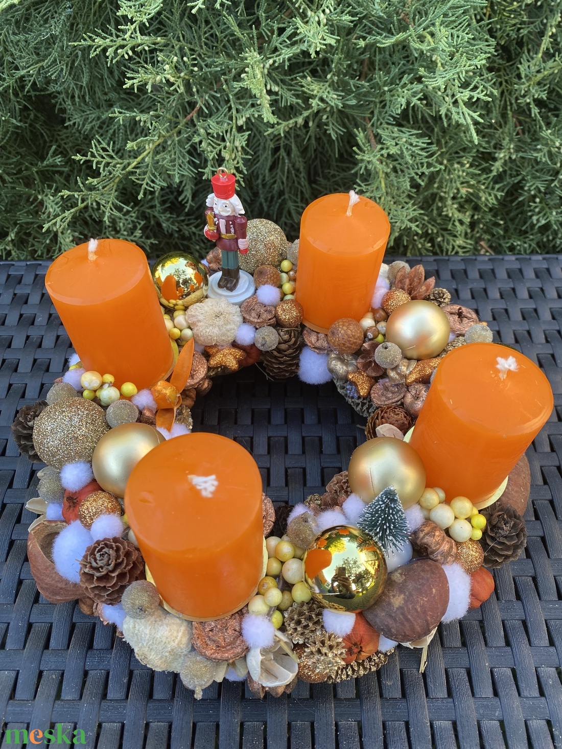 Diótörős adventi koszorú - karácsony - adventi díszek - adventi koszorú - Meska.hu Diótörős adventi koszorú - karácsony - adventi díszek - adventi koszorú - Meska.hu