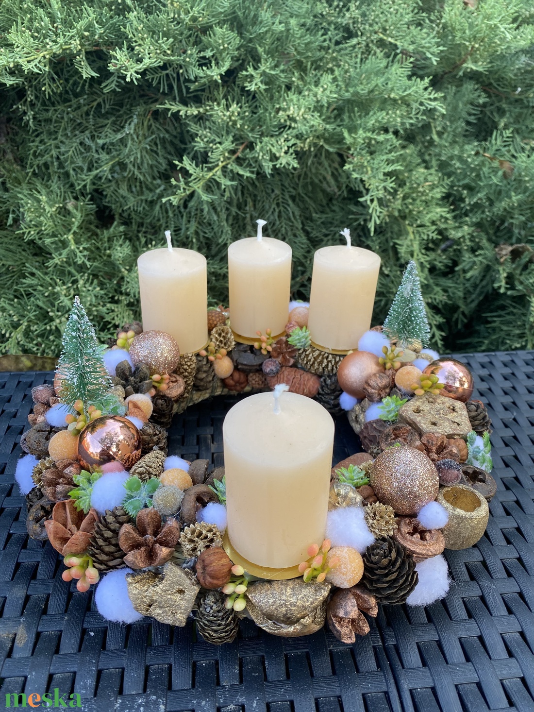 Rosegold adventi koszorú - karácsony - adventi díszek - adventi koszorú - Meska.hu Rosegold adventi koszorú - karácsony - adventi díszek - adventi koszorú - Meska.hu