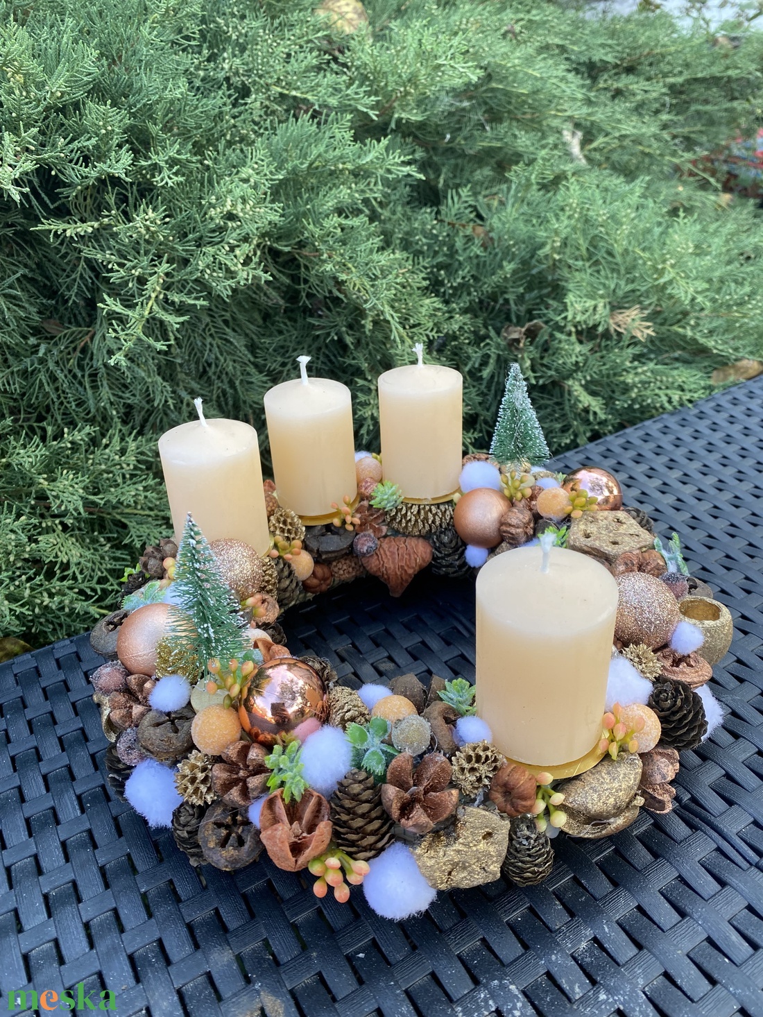 Rosegold adventi koszorú - karácsony - adventi díszek - adventi koszorú - Meska.hu Rosegold adventi koszorú - karácsony - adventi díszek - adventi koszorú - Meska.hu