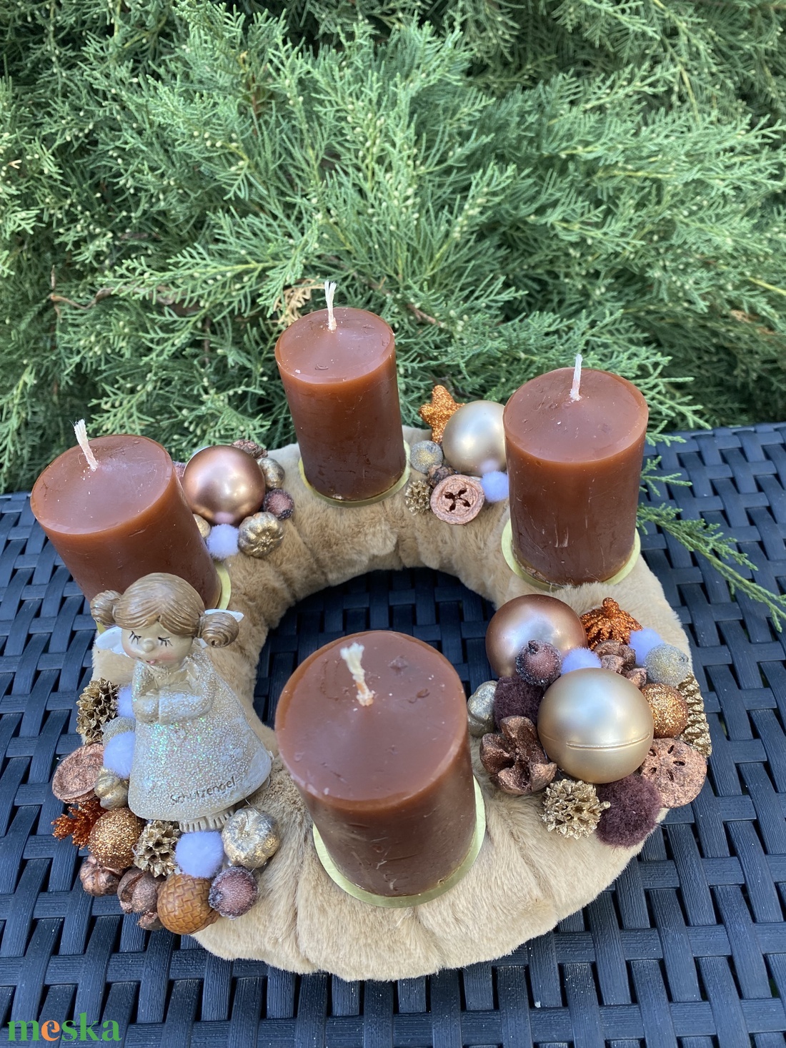 Angyalkás barna adventi koszorú - karácsony - adventi díszek - adventi koszorú - Meska.hu Angyalkás barna adventi koszorú - karácsony - adventi díszek - adventi koszorú - Meska.hu