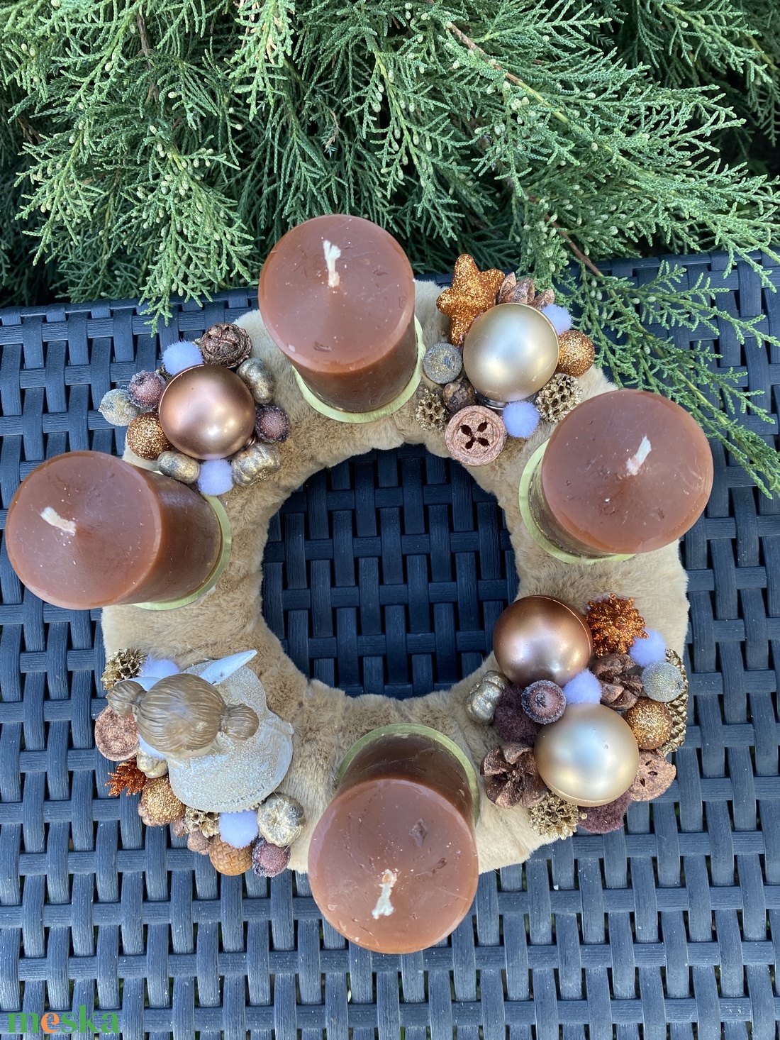 Angyalkás barna adventi koszorú - karácsony - adventi díszek - adventi koszorú - Meska.hu Angyalkás barna adventi koszorú - karácsony - adventi díszek - adventi koszorú - Meska.hu