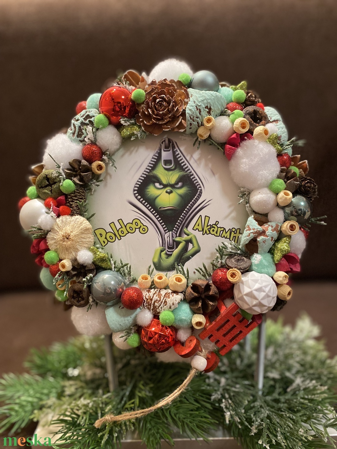 Grincses adventi ajtódísz - karácsony - adventi díszek - adventi ajtódísz - Meska.hu Grincses adventi ajtódísz - karácsony - adventi díszek - adventi ajtódísz - Meska.hu