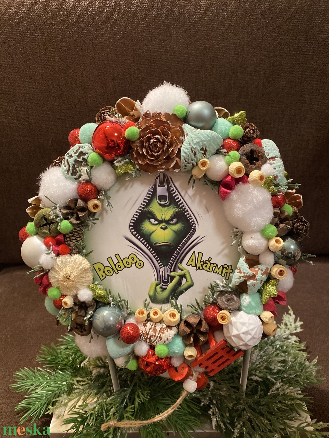 Grincses adventi ajtódísz - karácsony - adventi díszek - adventi ajtódísz - Meska.hu Grincses adventi ajtódísz - karácsony - adventi díszek - adventi ajtódísz - Meska.hu